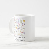 レトロ水彩画の野の花 インスピレーションの引用 コーヒーマグカップ (正面左)