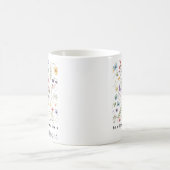 レトロ水彩画の野の花 インスピレーションの引用 コーヒーマグカップ (中央)