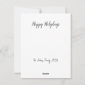 レトロ水彩画の雪だるま シーズンカード (裏面)