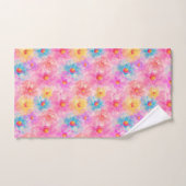 レトロ水彩花模様 バスタオルセット (ハンドタオル)