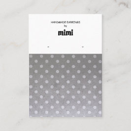 レトロ水玉模様イヤリング表示名刺 名刺