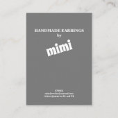 レトロ水玉模様イヤリング表示名刺 名刺 (裏面)