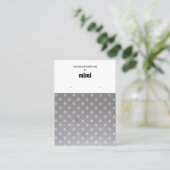 レトロ水玉模様イヤリング表示名刺 名刺 (スタンド正面)