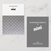 レトロ水玉模様イヤリング表示名刺 名刺 (正面/裏面)