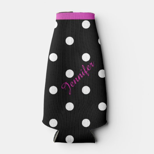 レトロ水玉模様カスタムボトルクール ボトルクーラー (正面)