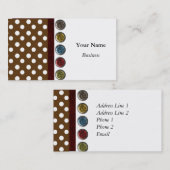 レトロ水玉模様デザイン名刺 名刺 (正面/裏面)