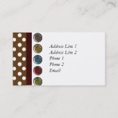 レトロ水玉模様デザイン名刺 名刺 (裏面)