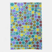 レトロ水玉模様パターン#9 キッチンタオル (縦)