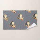 レトロ水玉模様ファッションヴィンテージピンアップ女の子 バスタオルセット (ハンドタオル)