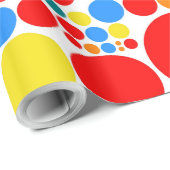 レトロ水玉模様モザイクパターン ラッピングペーパー (ロールコーナー)