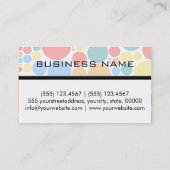 レトロ水玉模様モザイクパターン 名刺 (裏面)