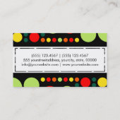 レトロ水玉模様モザイクパターン#2 名刺 (裏面)