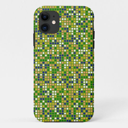 レトロ水玉模様モザイクパターン#2 Case-Mate iPhoneケース (裏面)