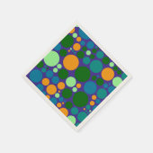 レトロ水玉模様モザイクパターン#6 スタンダードカクテルナプキン (角)