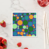 レトロ水玉模様モザイクパターン#6 スタンダードカクテルナプキン (インサイチュ)