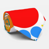 レトロ水玉模様モザイクパターン#8 ネクタイ (ロール)