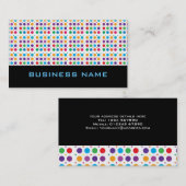 レトロ水玉模様名刺 名刺 (正面/裏面)