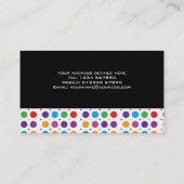 レトロ水玉模様名刺 名刺 (裏面)