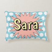 レトロ水玉模様50年代スタイルロカビリービベス アクセントクッション (正面)