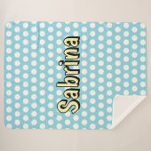 レトロ水玉模様50年代スタイル シェルパブランケット (正面(横))