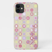 レトロ水玉模様(ベージュ) Case-Mate iPhoneケース (裏面)