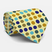 レトロ水玉模様 |緑の黄色 ネクタイ (ロール)
