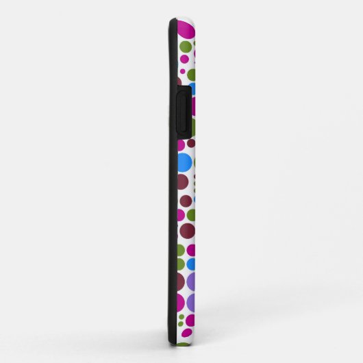 レトロ水玉模様 |赤い緑のブルーパープル Case-Mate iPhoneケース (裏面/右)