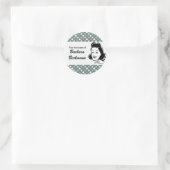 レトロ水玉模様「From the Kitchen」シール ラウンドシール (バッグ)