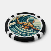 レトロ水球選手ポーカーチップ ポーカーチップ (シングル)