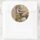 レトロ水着ファッション美しいなめしサロン ラウンドシール (バッグ)