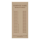 レトロ水着ファッション美しいなめしサロン ラックカード (裏面)