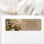 レトロ水着ファッション美しいなめしサロン ラベル (インサイチュ)