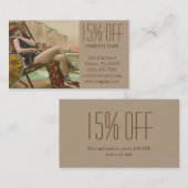 レトロ水着ファッション美しいなめしサロン 名刺 (正面/裏面)