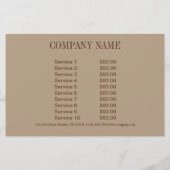 レトロ水着ファッション ビューティ タンニングサロン チラシ (裏面)