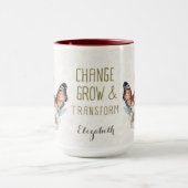 レトロ水色バターフィー マグカップ (中央)