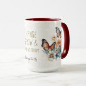 レトロ水色バターフィー マグカップ (正面右)