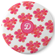 レトロ水色ヴィンテージフローラ パーソナライズされた