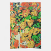 レトロ油彩画：ヴァンゴッホモネ キッチンタオル (縦)