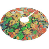 レトロ油彩画:ヴァンゴッホモネ ブラッシュドポリエステルツリースカート (アングル)