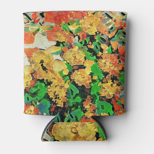 レトロ油彩画：ヴァンゴッホモネ 缶クーラー (正面)