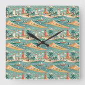 レトロ沿岸壁時計 スクエア壁時計 (正面)