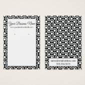 レトロ波とドットのパターンイヤリングディスプレイカード (正面&裏面)