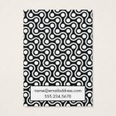 レトロ波とドットのパターンイヤリングディスプレイカード (裏面)