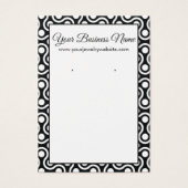 レトロ波とドットのパターンイヤリングディスプレイカード (正面)