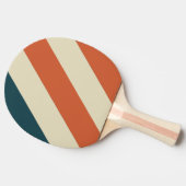 レトロ波はっきりしたストライプ数 卓球ラケット (横)