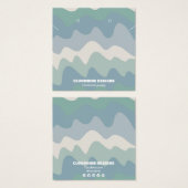 レトロ波イヤリングネックレスジュエリー表示カード (正面&裏面)