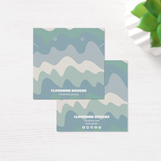 レトロ波イヤリングネックレスジュエリー表示カード (デスク)