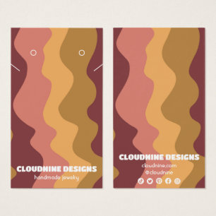 レトロ波イヤリングネックレスジュエリー表示カード