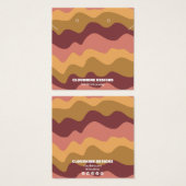 レトロ波イヤリングネックレスジュエリー表示カード (正面&裏面)