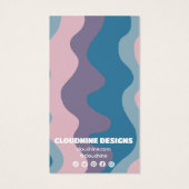 レトロ波イヤリングネックレスジュエリー表示カード (裏面)